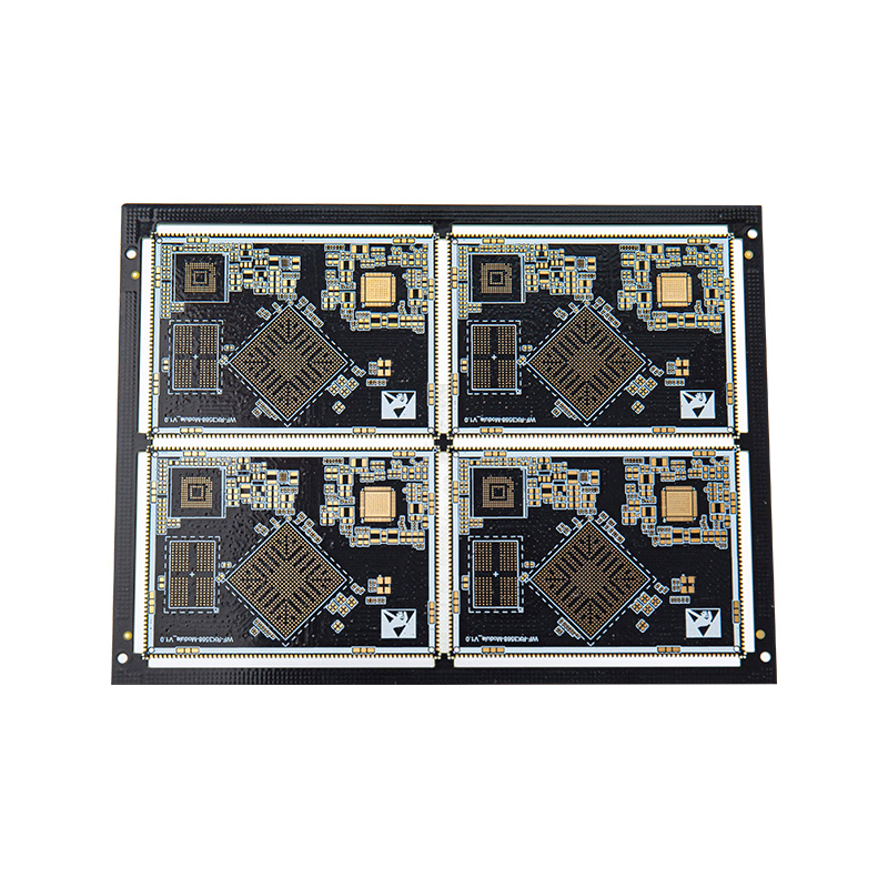 บอร์ดเคลือบทอง 6 ชั้น ความกว้างของเส้นและระยะห่าง 3/3, BGA, เทคโนโลยี Half-Hole